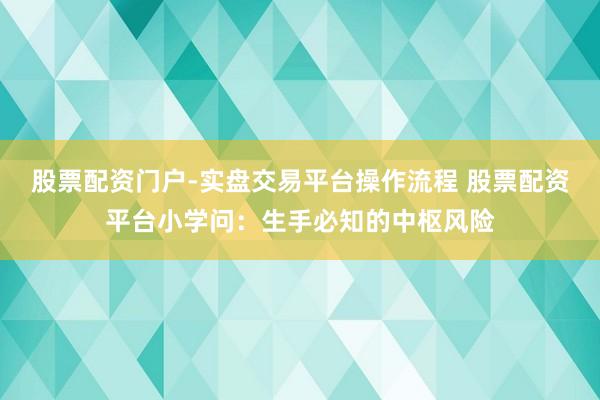 股票配资门户-实盘交易平台操作流程 股票配资平台小学问：生手必知的中枢风险
